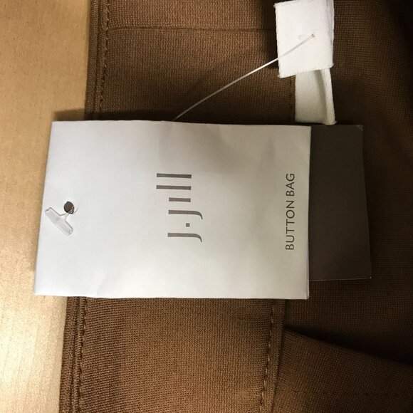 J. JILL -WOMEN'S SMALL PETITE - ACORN TAN BUTTON UP SKIRT - Picture 8 of 10